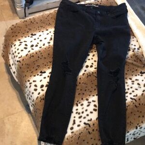 Target Women’s distressed black jeans